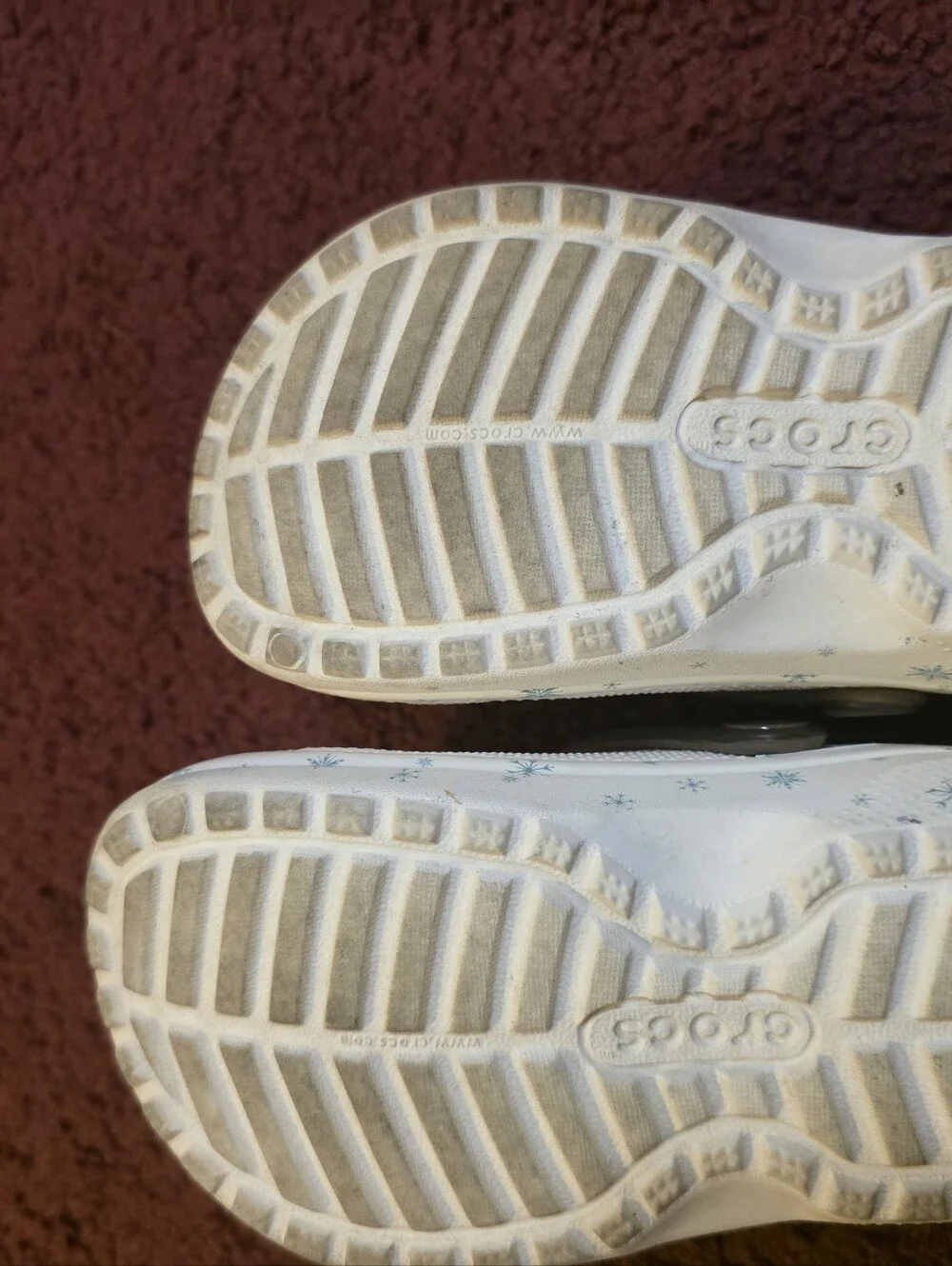 CROCS Kids White Olaf Slip-On Clogs with Orange Nose